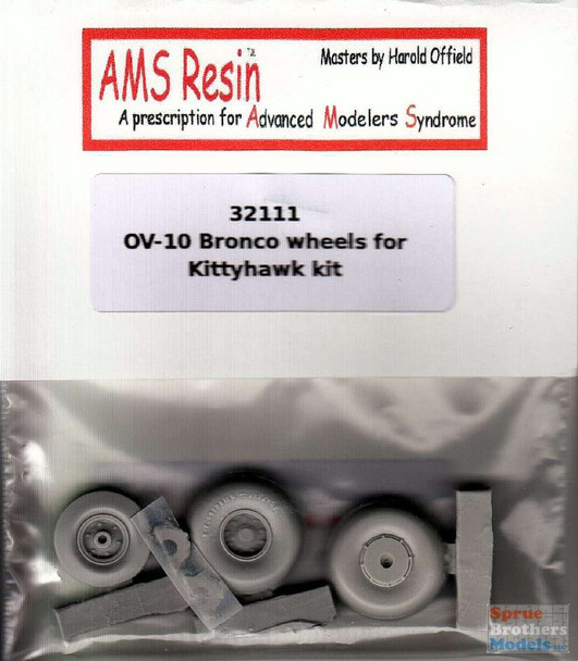 AMS32111 1:32 AMS Resin OV-10 Bronco Wheel Set (KTH kit)