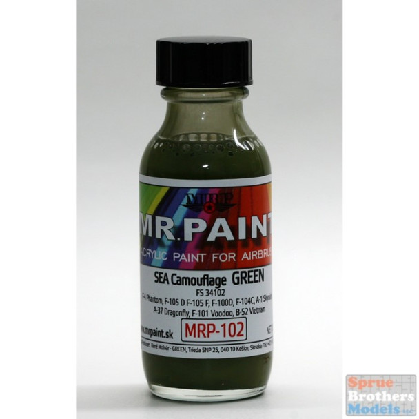 MRP102 MRP/Mr Paint - SEA Camo Green FS34102 30ml (for Airbrush only)