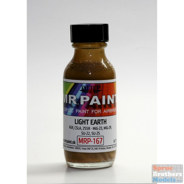 MRP167 MRP/Mr Paint - Light Earth - Mig 23, Mig 29, Su 22, Su 25  30ml (for Airbrush only)