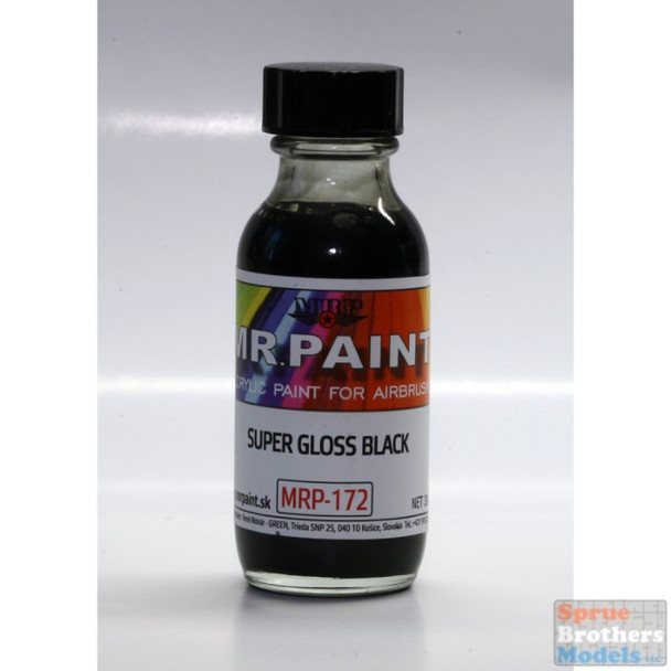 MRP172 MRP/Mr Paint - Super Gloss Black 30ml  (for Airbrush only)