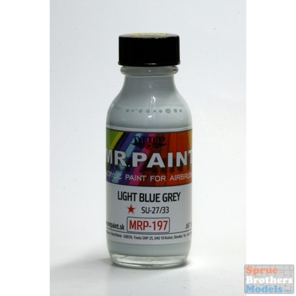 MRP197 MRP/Mr Paint - Light Grey-Blue Su27/33 Russian AF-Pale Camo 30ml  (for Airbrush only)