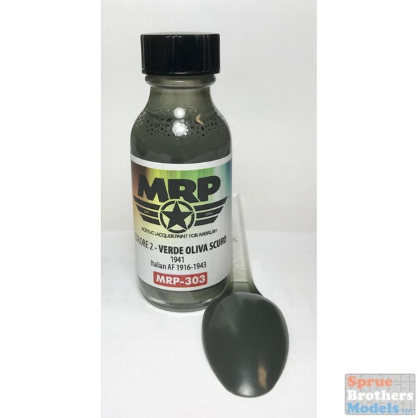 MRP303 MRP/Mr Paint - Colore 2 - Verde Oliva Scuro - 1941 (Italian AF 1916-43) 30ml (for Airbrush only)