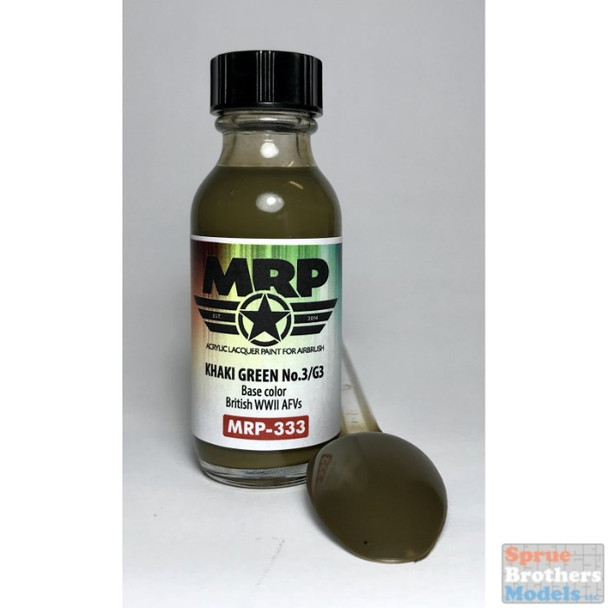 MRP333 MRP/Mr Paint - Khaki Green No.3/G3 (British WW2 AFV)  30ml (for Airbrush only)