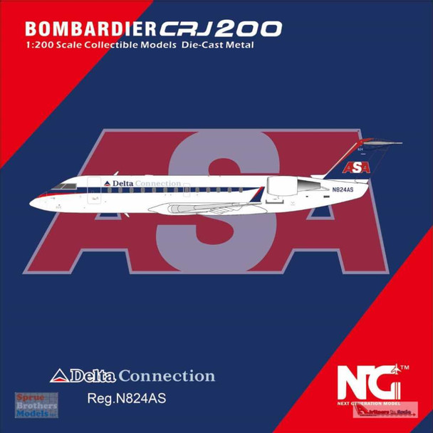 NGM52039 1:200 NG Model Delta Connection CRJ-200ER Reg #N824AS (pre-painted/pre-built)