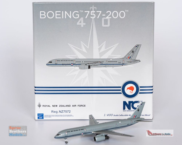 NGM53146 1:400 NG Model Royal New Zealand Air Force Boeing 757-200 Reg #NZ7572 (pre-painted/pre-built)