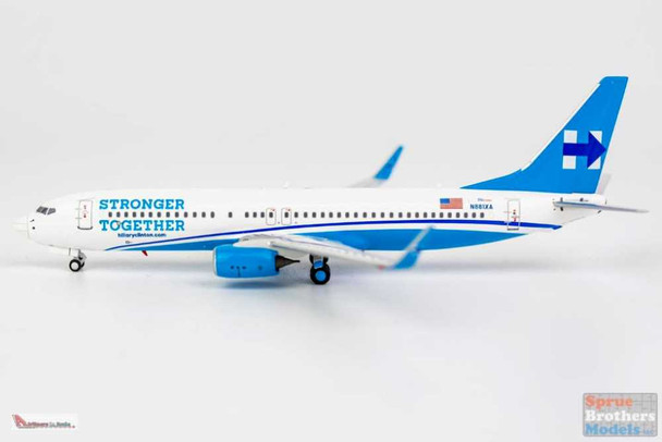 NGM58048 1:400 NG Model Xtra Airways Boeing 737-800 Reg #N881XA 'Hillary Clinton 2016 Presidential Campaign' (pre-painted/pre-built)