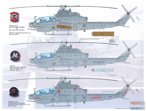 ORDFL48019 1:48 Flying Leathernecks US Marine Corps AH-1Z Viper Cobras