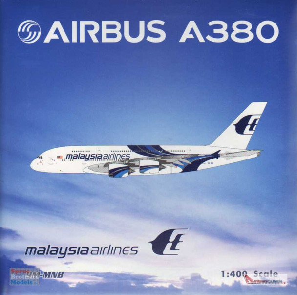 PHX04341 1:400 Phoenix Model Malaysia Airlines Airbus A380-800 Reg #9M-MNB (pre-painted/pre-built)