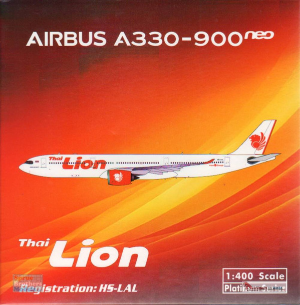 PHX11610 1:400 Phoenix Model Thai Lion Airbus A330-900neo Reg #HS-LAL (pre-painted/pre-built)