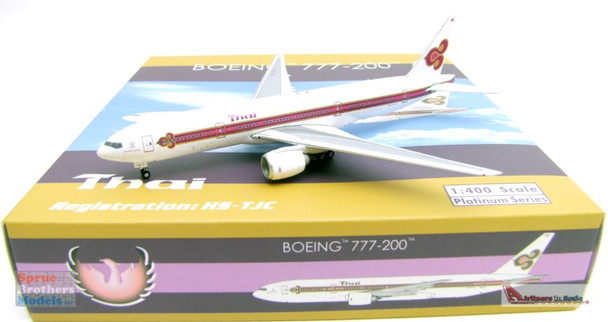 PHX11625 1:400 Phoenix Model Thai Airways Boeing 777-200 Reg #HS-TJC  (pre-painted/pre-built)