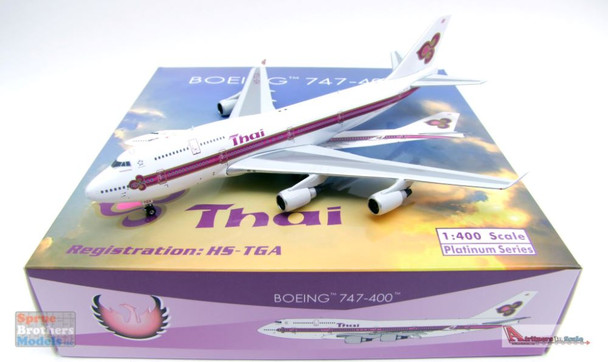 PHX11649 1:400 Phoenix Model Thai Airways B747-400 Reg #HS-TGA (pre-painted/pre-built)