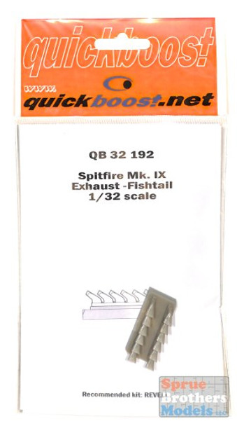 QBT32192 1:32 Quickboost Spitfire Mk.IX Exhaust - Fishtail (REV kit)