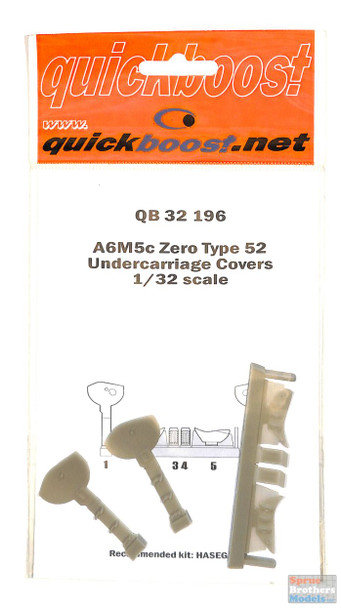 QBT32196 1:32 Quickboost A6M5c Zero Type 52 Undercarriage Covers (HAS kit)