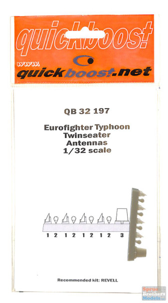 QBT32197 1:32 Quickboost Eurofighter Typhoon Twinseater Antennas (REV kit)