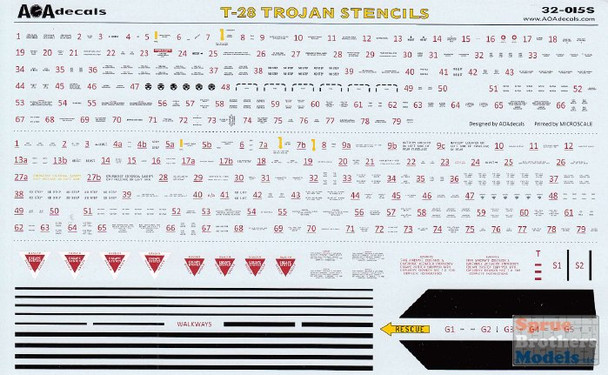 AOA32015 1:32 AOA Decals - T-28B T-28C T-28D Trojan in the Vietnam War 'Trainers No More: Trojans at War'