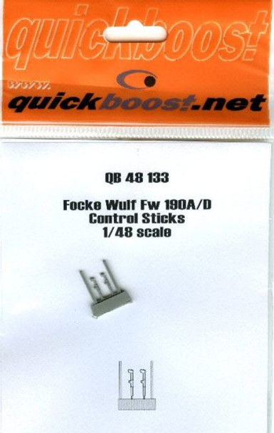 QBT48133 1:48 Quickboost Focke Wulf Fw190A Fw190D Control Sticks #48133