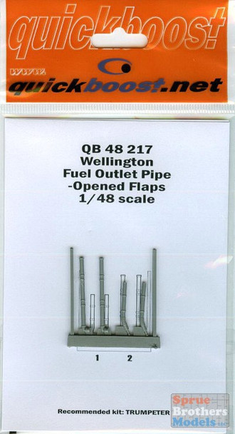 QBT48217 1:48 Quickboost Wellington Fuel Outlet Pipe Opened Flaps (TRP kit)  #48217