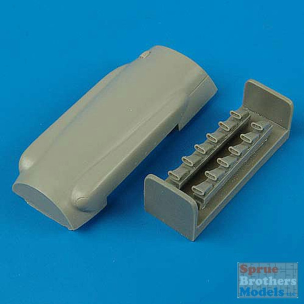QBT48229 1:48 Quickboost Spitfire Mk XIV Cowling and Exhaust-Fishtail (ACA kit) #48229