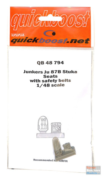 QBT48794 1:48 Quickboost Ju 87B Stuka Seats with Safety Belts (AFX kit)