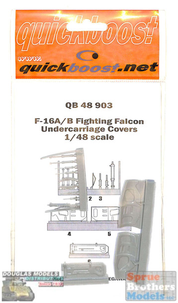 QBT48903 1:48 Quickboost F-16A F-16B Falcon Undercarriage Covers (HAS kit)