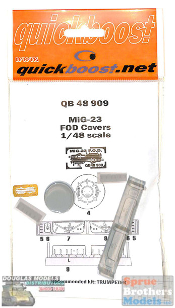 QBT48909 1:48 Quickboost MiG-23 Flogger FOD Covers (TRP kit)