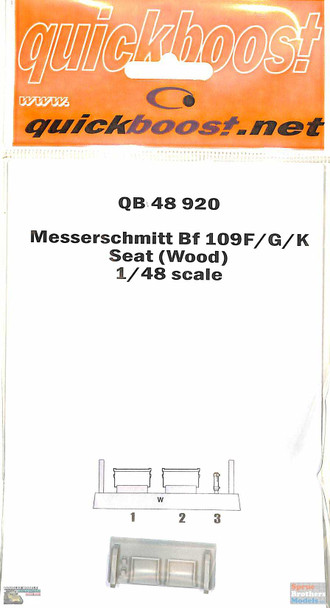 QBT48920 1:48 Quickboost Bf 109F/G/K Seat (Wood Type)