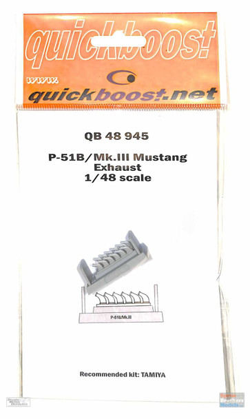 QBT48945 1:48 Quickboost P-51B Mk.III Mustang Exhaust (TAM kit)