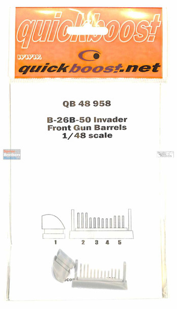 QBT48958 1:48 Quickboost B-26B-50 Invader Front Gun Barrels (ICM kit)