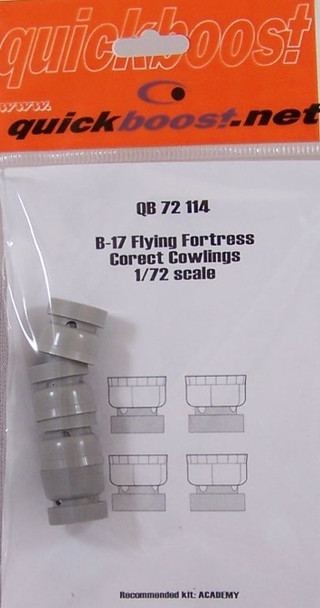 QBT72114 1:72 Quickboost B-17 Flying Fortress Correct Cowlings (ACA kit) #72114