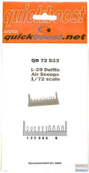 QBT72533 1:72 Quickboost L-29 Delfin Air Scoops (AMK kit)