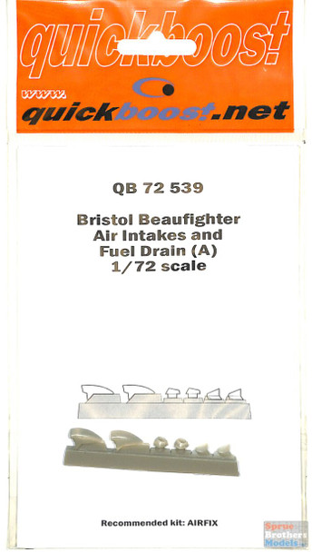 QBT72539 1:72 Quickboost Bristol Beaufighter Air Intakes and Fuel Drain (A) (AFX kit)
