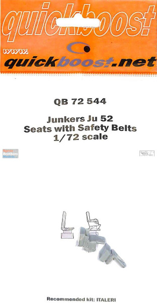 QBT72544 1:72 Quickboost Ju 52 Seats with Safety Belts (ITA kit)