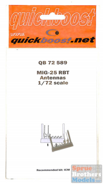 QBT72589 1:72 Quickboost MiG-25RBT Foxbat Antennas (ICM kit)