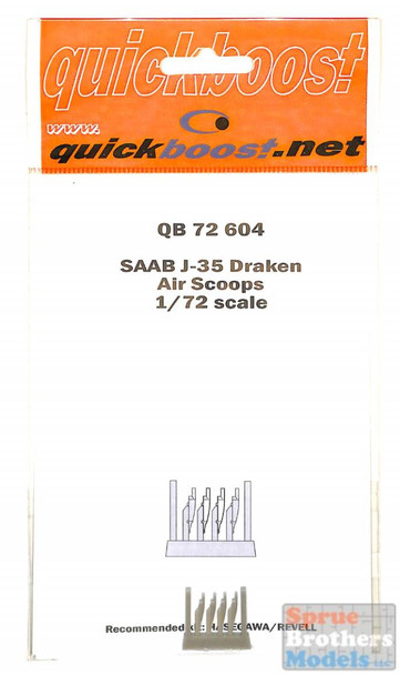 QBT72604 1:72 Quickboost Saab J-35 Draken Air Scoops (HAS/REV kit)