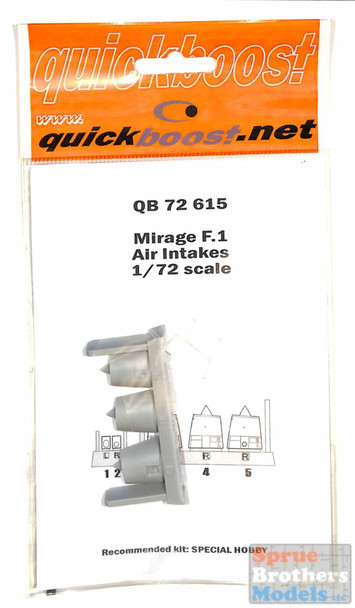 QBT72615 1:72 Quickboost Mirage F.1 Air Intakes (SPH kit)