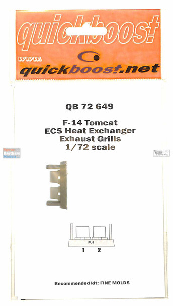 QBT72649 1:72 Quickboost F-14 Tomcat ECS Heat Exchanger Exhaust Grills (FNM kit)