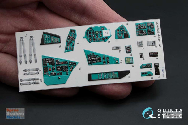 QTSQD48026 1:48 Quinta Studio Interior 3D Decal - Mi-24V Hind/Crocodile (ZVE kit)