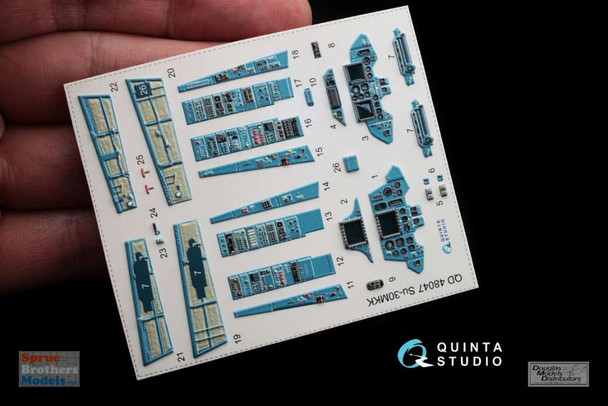 QTSQD48047 1:48 Quinta Studio Interior 3D Decal - Su-30MKK Flanker Family (HBS kit)