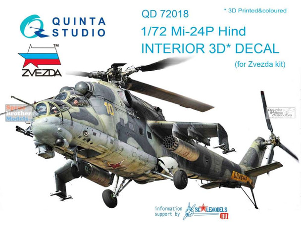 QTSQD72018 1:72 Quinta Studio Interior 3D Decal - Mi-24P Hind (ZVE kit)