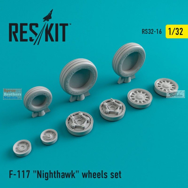 RESRS320016 1:32 ResKit F-117 Nighthawk Wheels Set