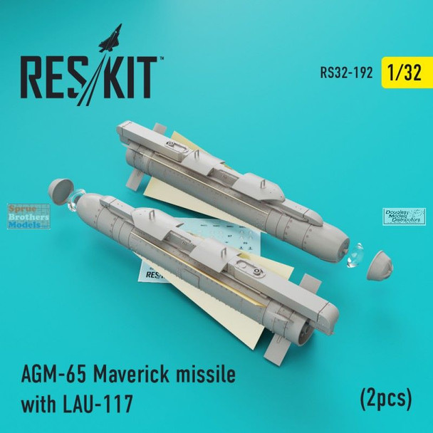 RESRS320192 1:32 ResKit AGM-65 Maverick Missile Set with LAU-117