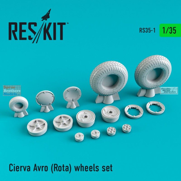 RESRS350001 1:35 ResKit Cierva Avro (Rota) Wheels Set