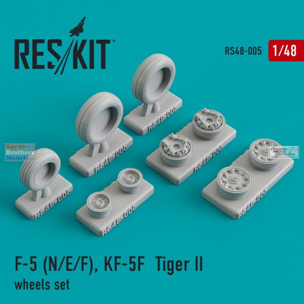 RESRS480005 1:48 ResKit Northrop F-5N F-5E F-5F KF-5F Tiger II Wheels Set