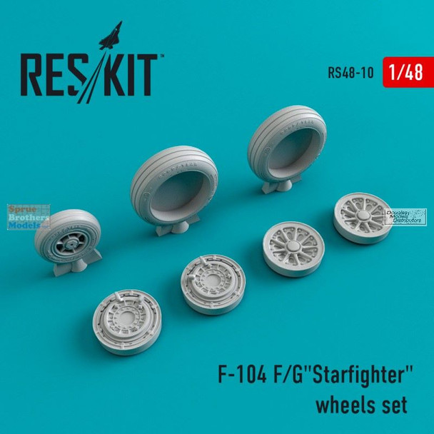 RESRS480010 1:48 ResKit Lockheed F-104F F-104G Starfighter Wheels Set