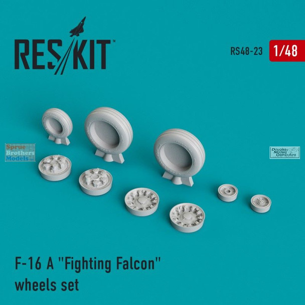RESRS480023 1:48 ResKit F-16A Fighting Falcon Wheels Set