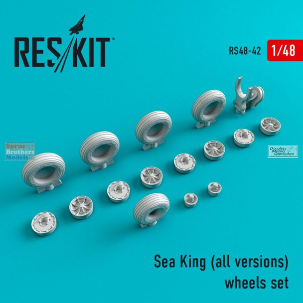RESRS480042 1:48 ResKit Sea King (all versions) Wheels Set