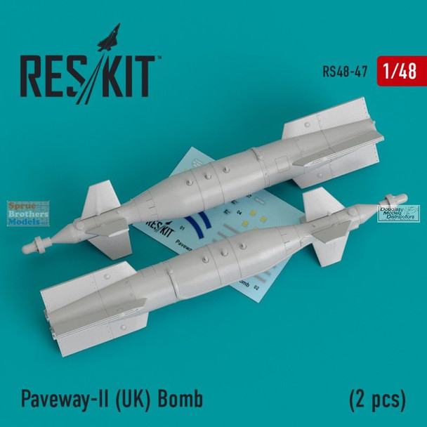RESRS480047 1:48 ResKit Paveway II (UK) Bomb Set