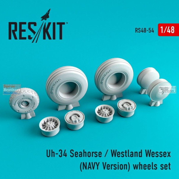 RESRS480054 1:48 ResKit UH-34 Seahorse Westland Wessex Navy Wheels Set