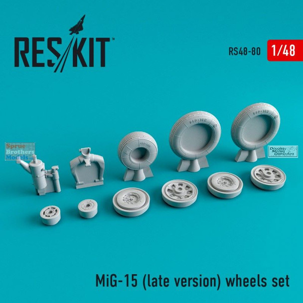 RESRS480080 1:48 ResKit MiG-15 Fagot Late Wheels Set