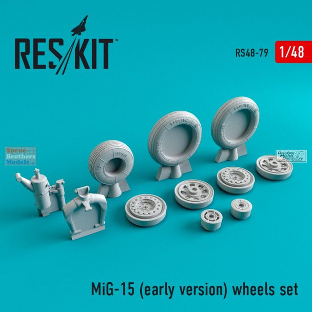 RESRS480079 1:48 ResKit MiG-15 Fagot Early Wheels Set